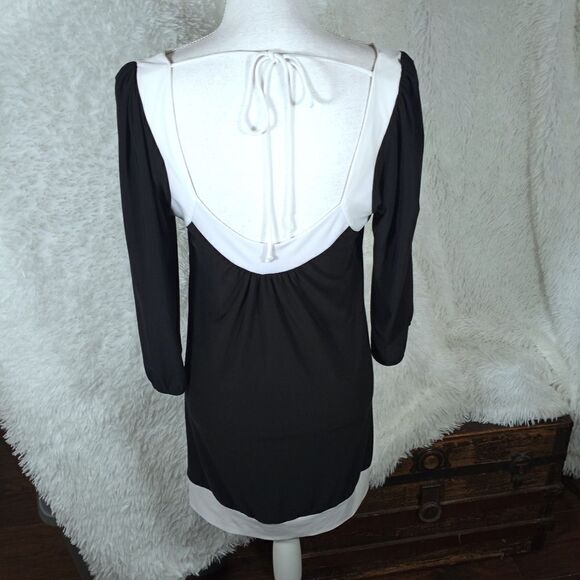 WINDSOR BLACK & WHITE MINI DRESS SZ.L EUC - Picture 6 of 8